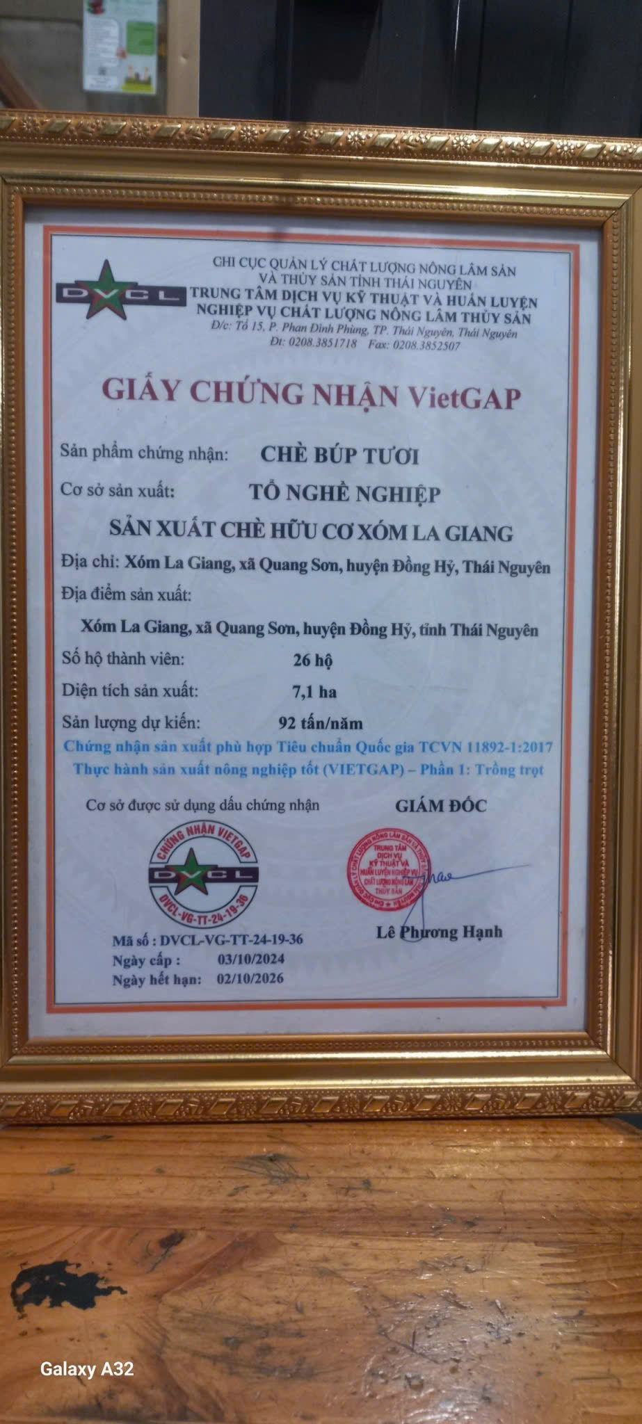 Giấy Chứng Nhận VietGAP Quốc Gia TCVN 11892-1:2017