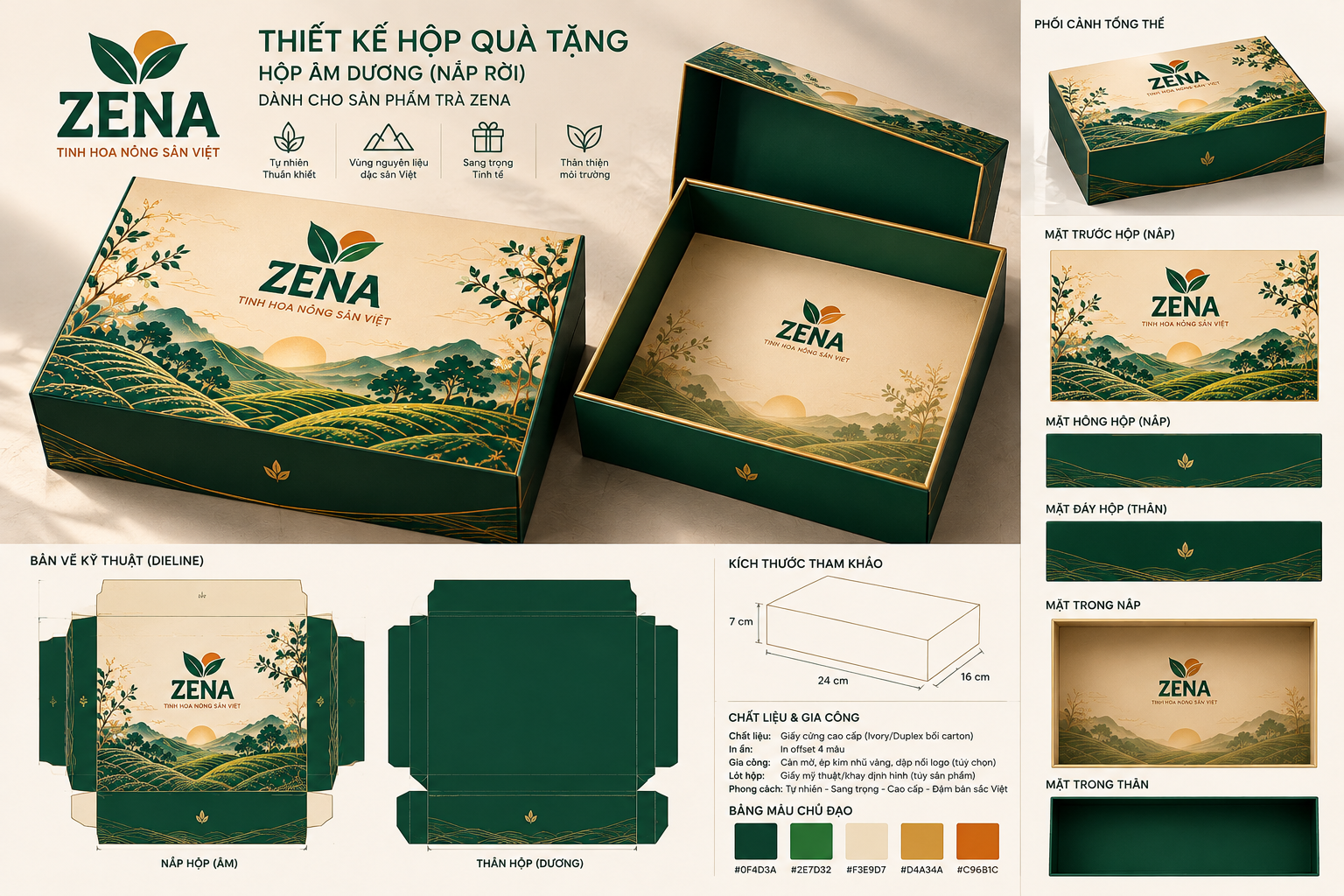 Hộp Quà Âm Dương 2.5mm ZENA Tea 02 (Hero Set)